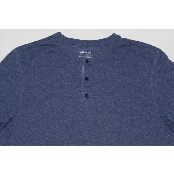 UNTUCKit Men's Short‎ Sleeve Henley Style T-Shirt Size Large - Picture 2 of 6
